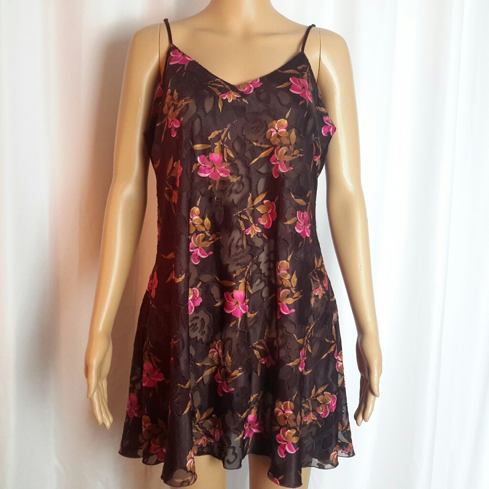 Victoria Secret Floral design Babydoll Lingerie L